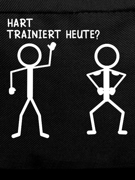 Stick figure HARD TRAINS TODAY Funny