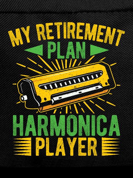 Funny Harmonica Player Retirement Plan Player