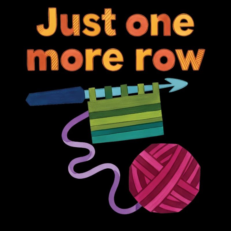 Funny Crochet Just One More Row Crochet Lover