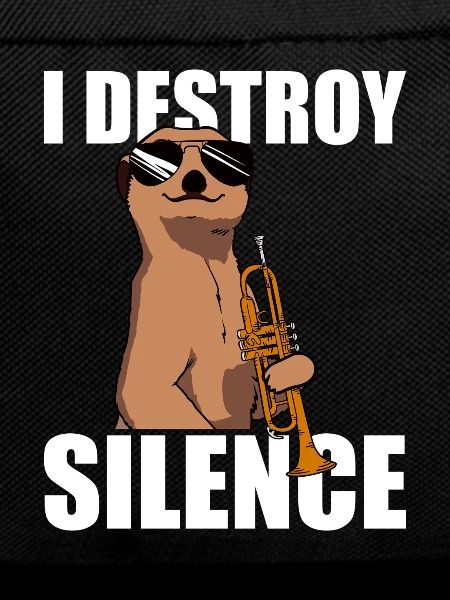 I destroy silence trumpet player