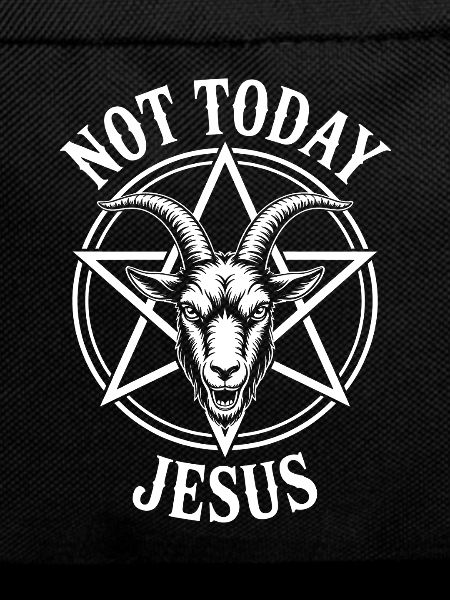 Not Today Jesus Goat Emblem