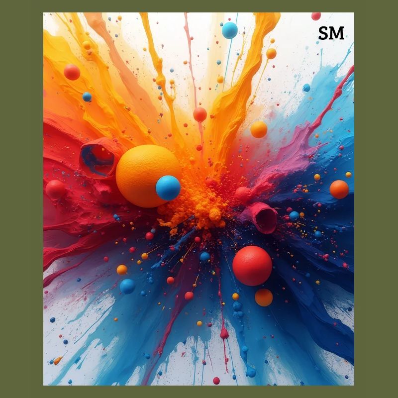 Abstrakte Farbexplosion
