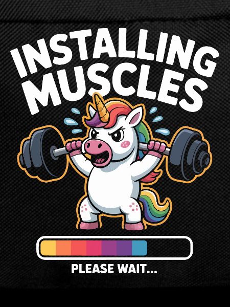 Unicorn lifts weights