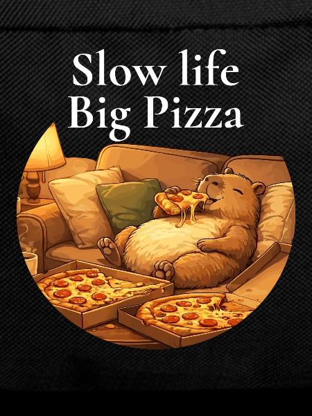 Capybara Pizza Sofa Cozy Relax Motif