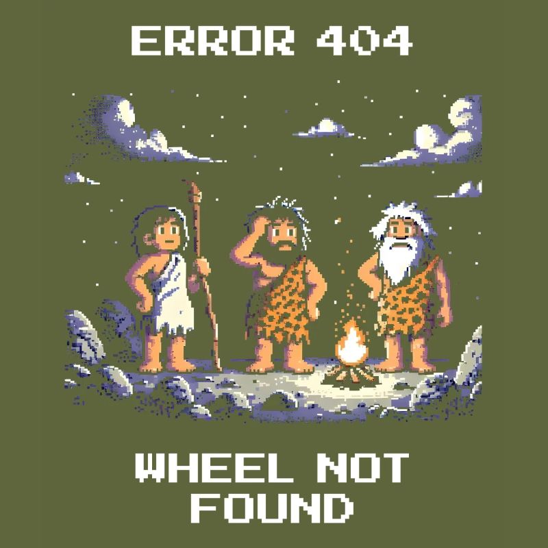 Error 404: Wheel missing | Stone Age Humor