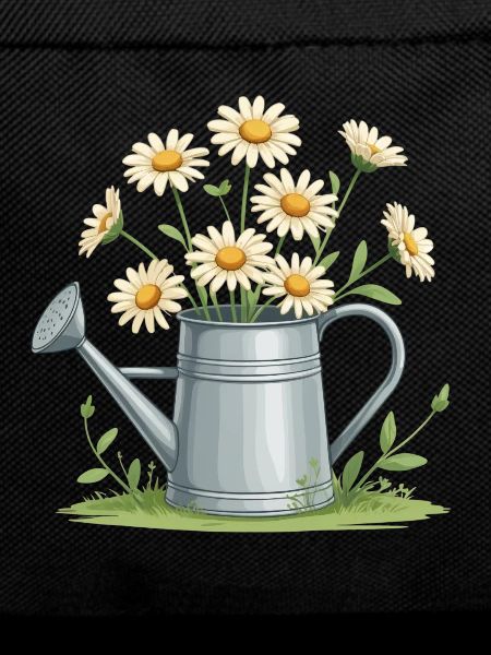 Daisies in the watering can