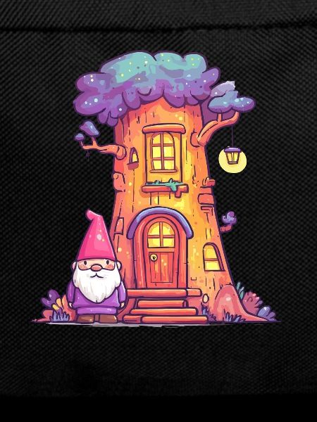 Funny Treehouse Gnome with Lantern