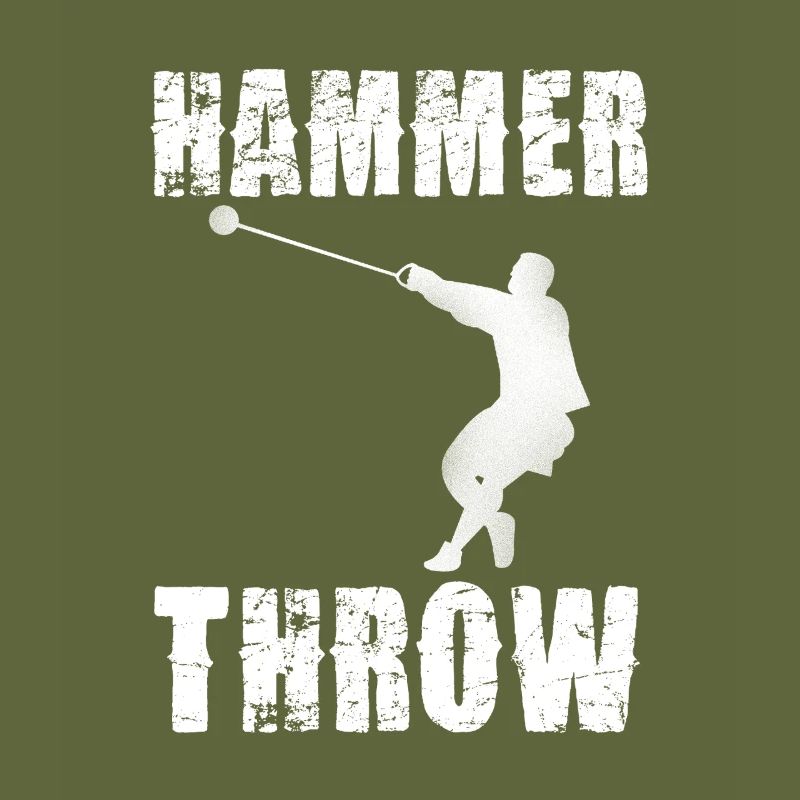 Hammer Throw Silhouette Graphic