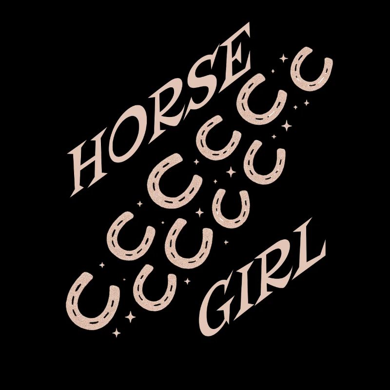 Horse Girl Logo Diagonal Pattern