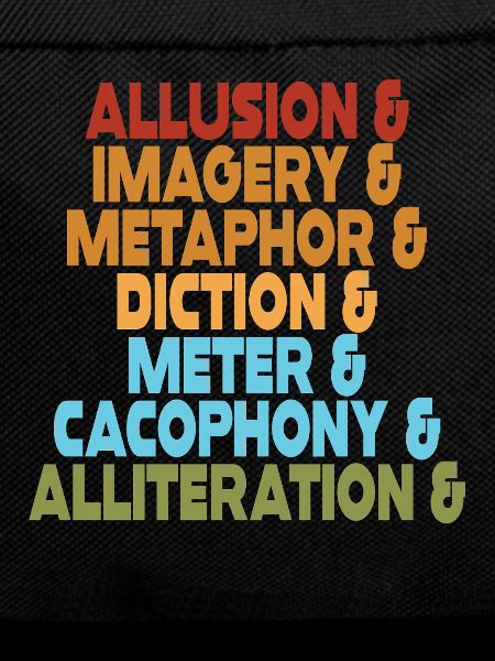 Literarische Mittel Typografie-Stack
