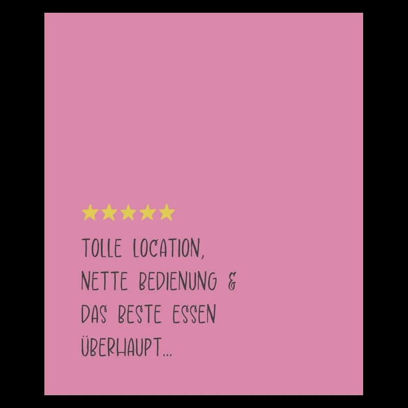 Gutes Essen Spruch Pink Design