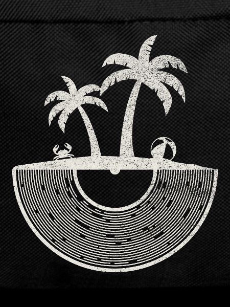 Tropical Vinyl Island Sunset Art