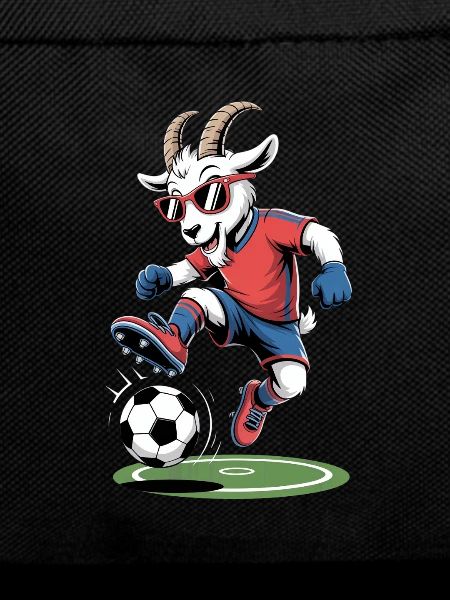 Stylish football goat with sunglasses