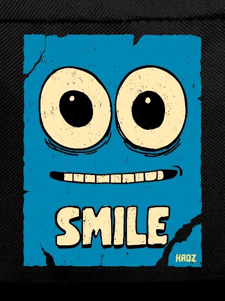Laughing Blue Cartoon Face