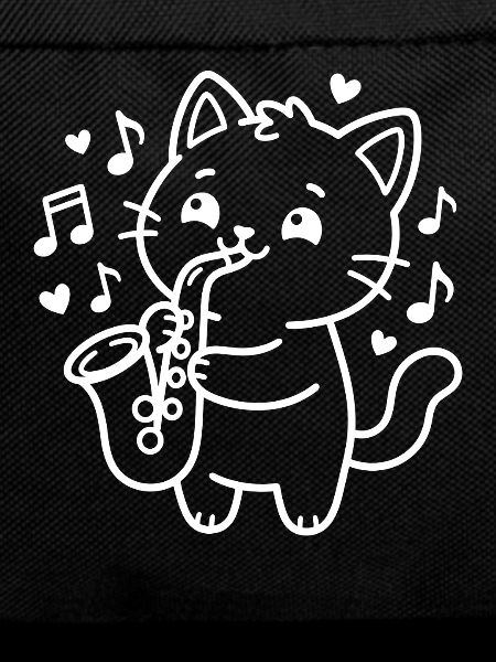 Musical Kawaii Cat Saxophone
