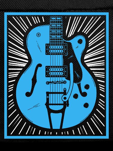 Retro Guitar Silhouette