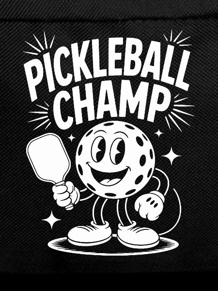 Pickleball Champion Cartoon