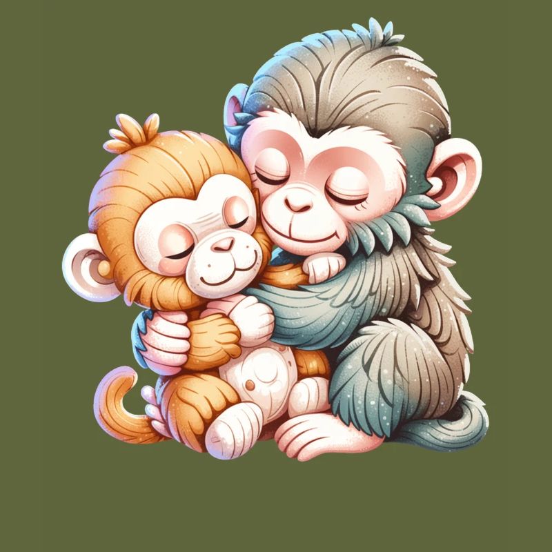Hugging Monkey Duo