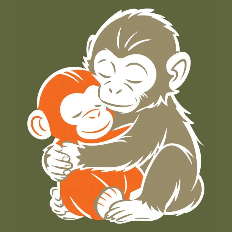 Hugging Monkey Duo