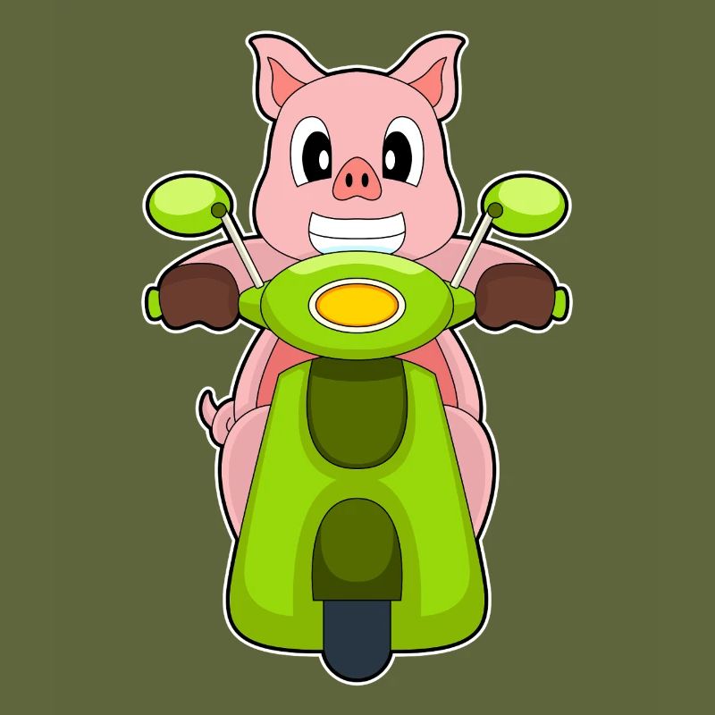 Schwein Motorroller