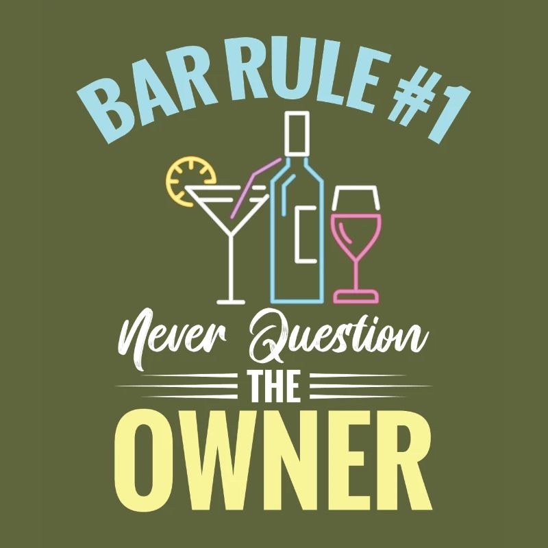  Bartender Waitress Bar Owner Cocktail Lover Pub