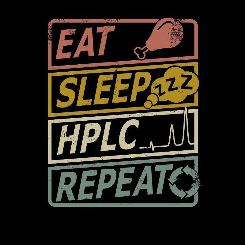 HPLC Performance Chromatography Retro Sleep Repeat