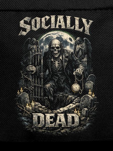 Cemetery Goth Humor Socially Dead