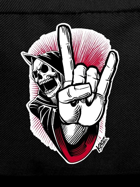 Skeleton Rock Hand Illustration