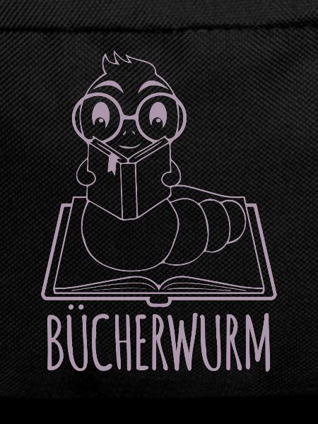 Bücherwurm Silhouette Minimalistisch Nerd