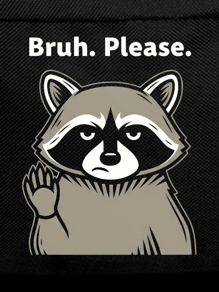 Bruh Please Raccoon Meme