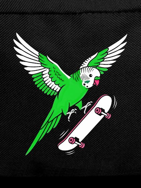Green Skateparrot Cartoon