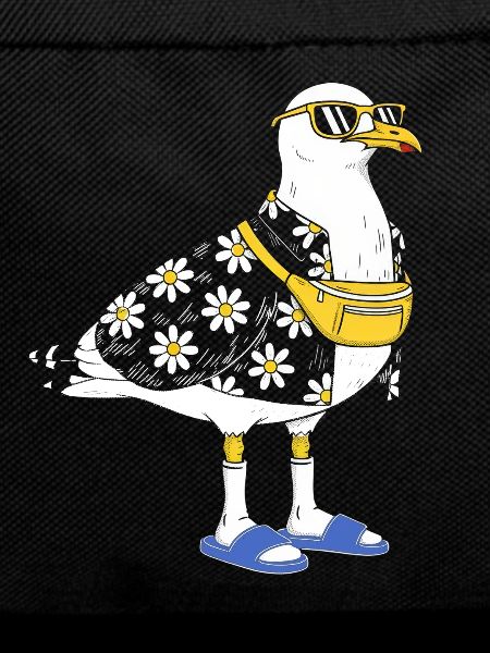Gänseblümchen-Seemöwe im Sommerlook