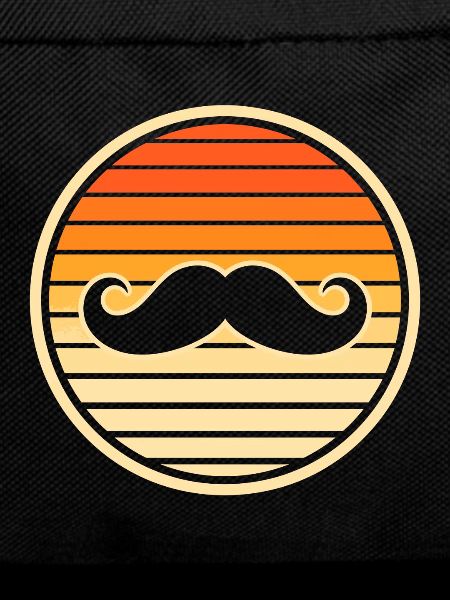 Retro Trendy Mustache Sunset Hipster