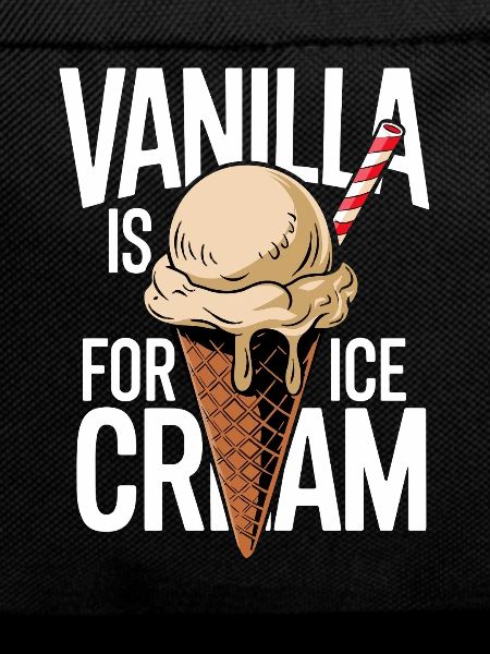 Vanille Eiscone im Kontrast