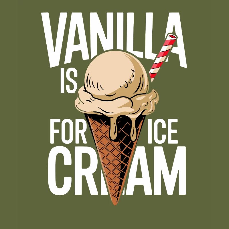 Cornet de glace à la vanille en revanche