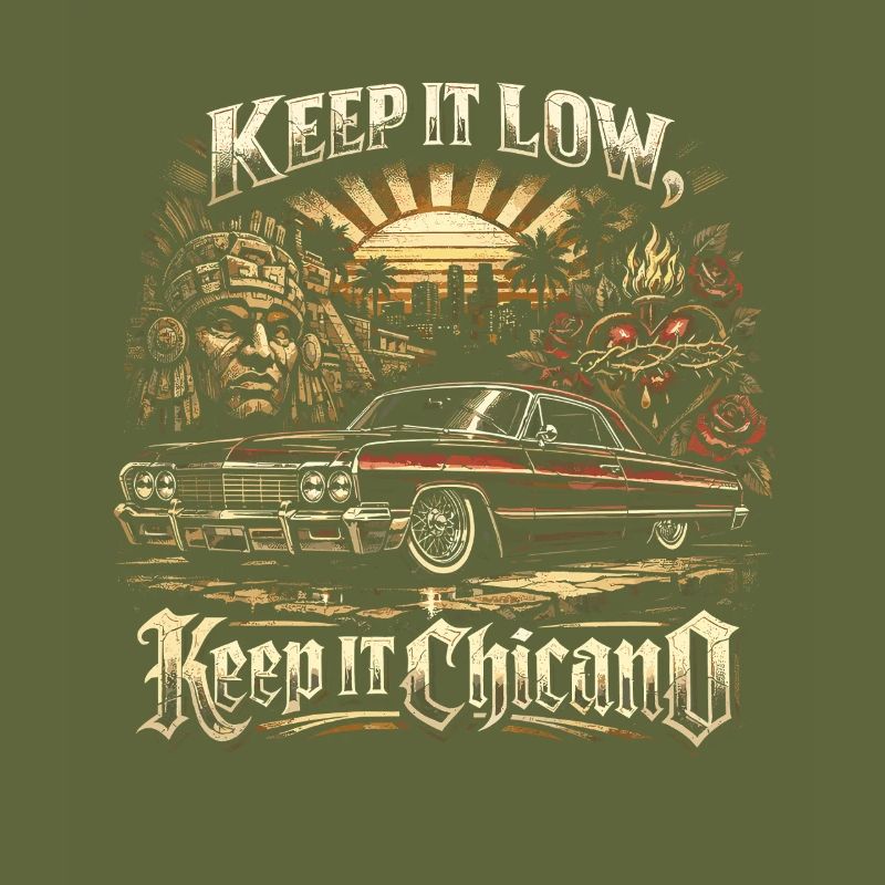 Lowrider Auto Keep It Low Keep It Chicano