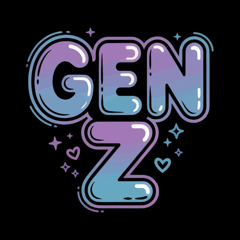 Gen Z Gradient Font Design