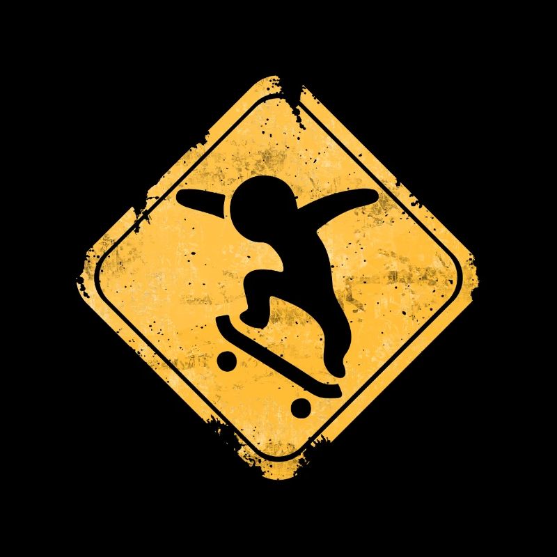 Skateboard Schild Vintage