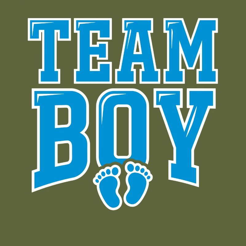 TEAM BOY Typography with Footprints