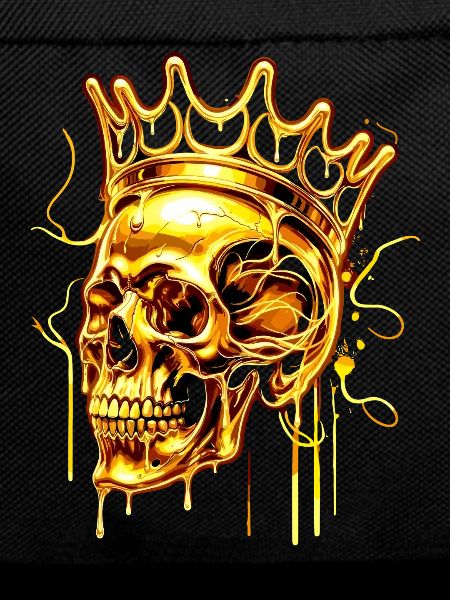 Golden Melting Skull Crown