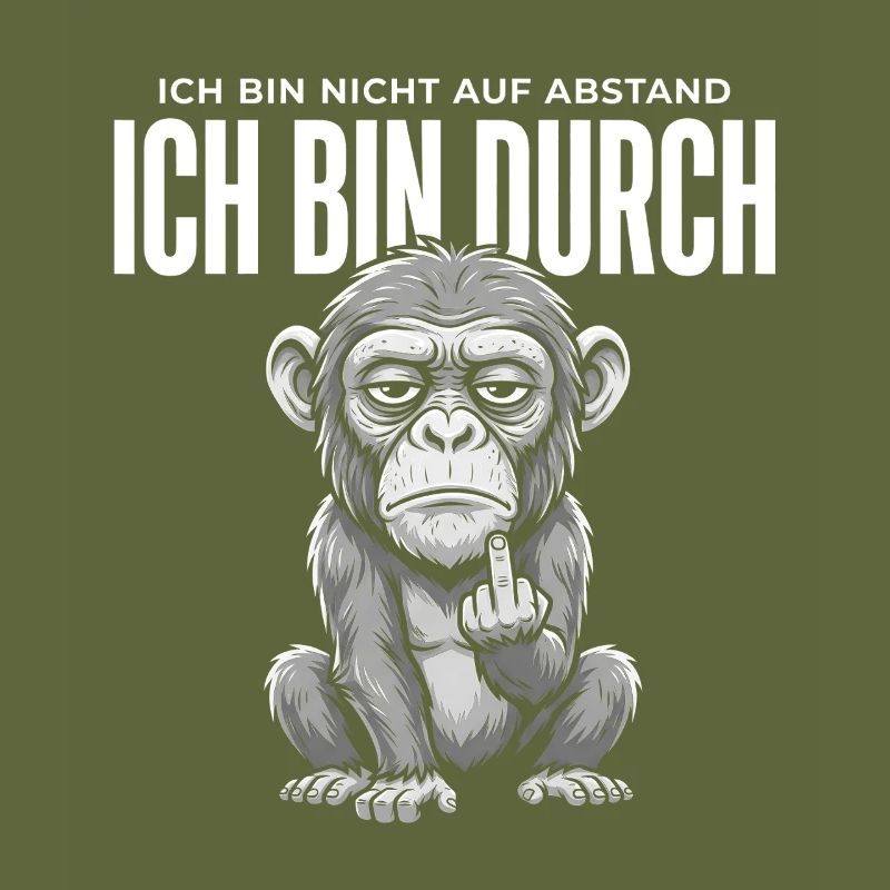 Affe Mittelfinger – Ich bin durch