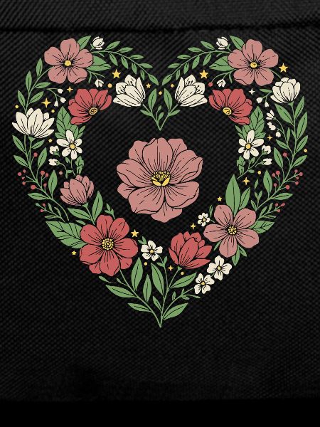 Floral Heart Botanical Bloom Design