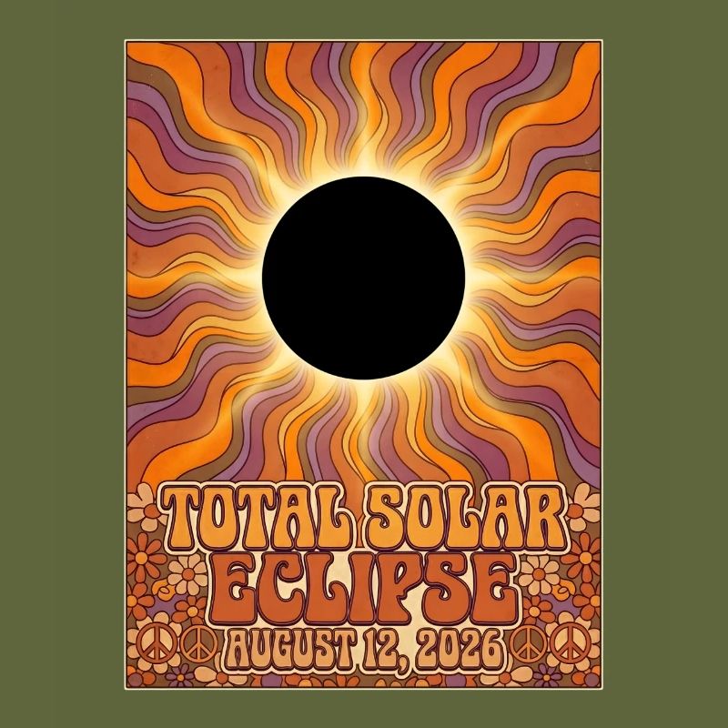 Total Solar Eclipse 2026 Sunburst Poster