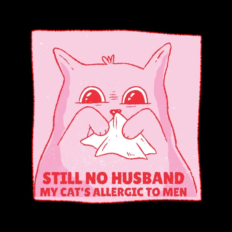 No Husband Cat Saying