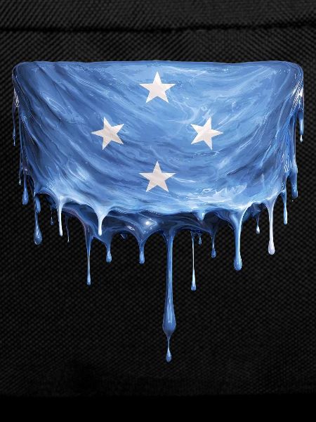 Drapeau dégoulinant de Micronésie