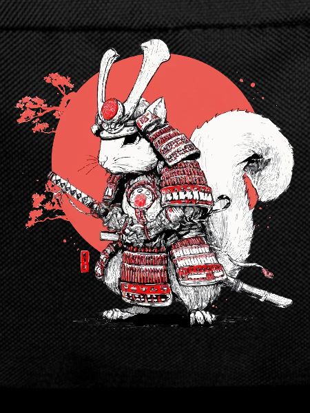 Squirrel Samurai in Red Circle