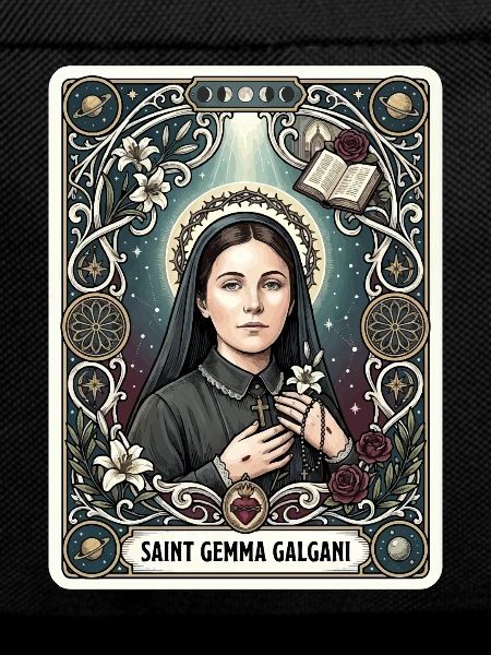 Tarot card of Saint Gemma Galgani