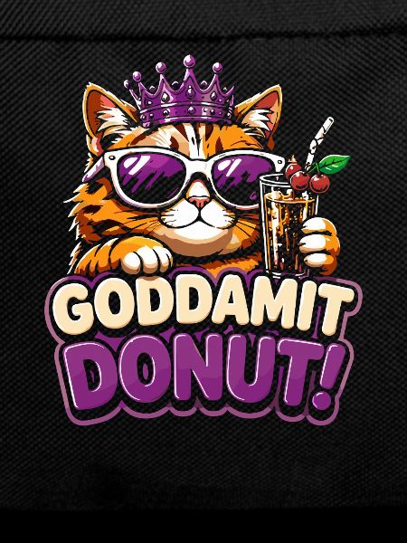 Cat King with Donut and Crown