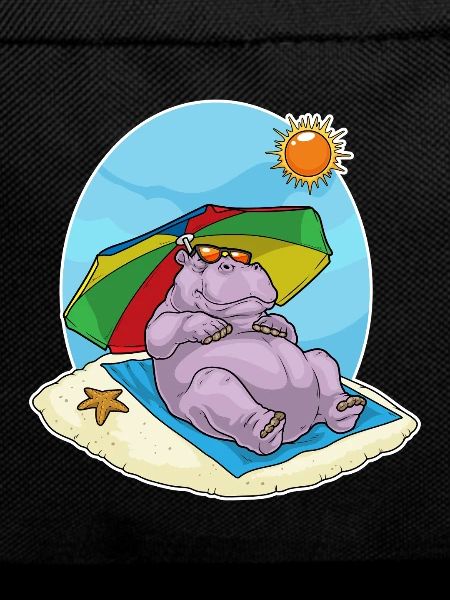 Hippopotamus Beach Parasol Summer