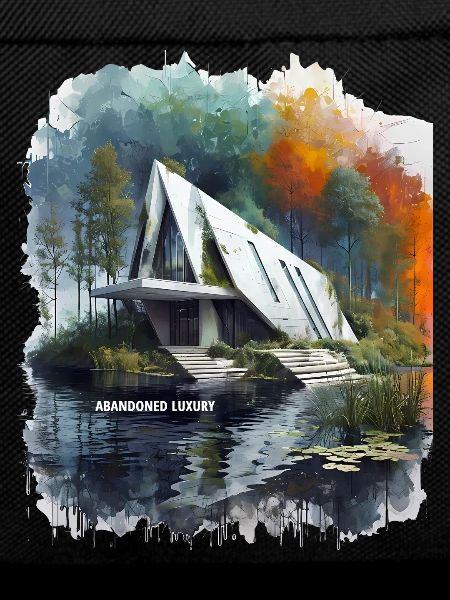 ABANDONED LUXURY - Modern A-Frame Ruins Sketch
